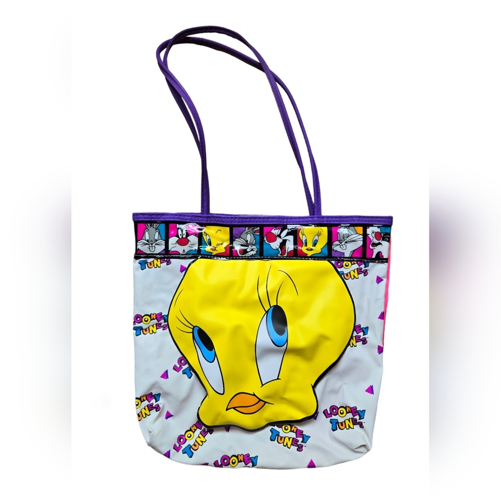 Vintage 1990s (1993) Looney Tunes Tweety Bird plastic purse grooming kit